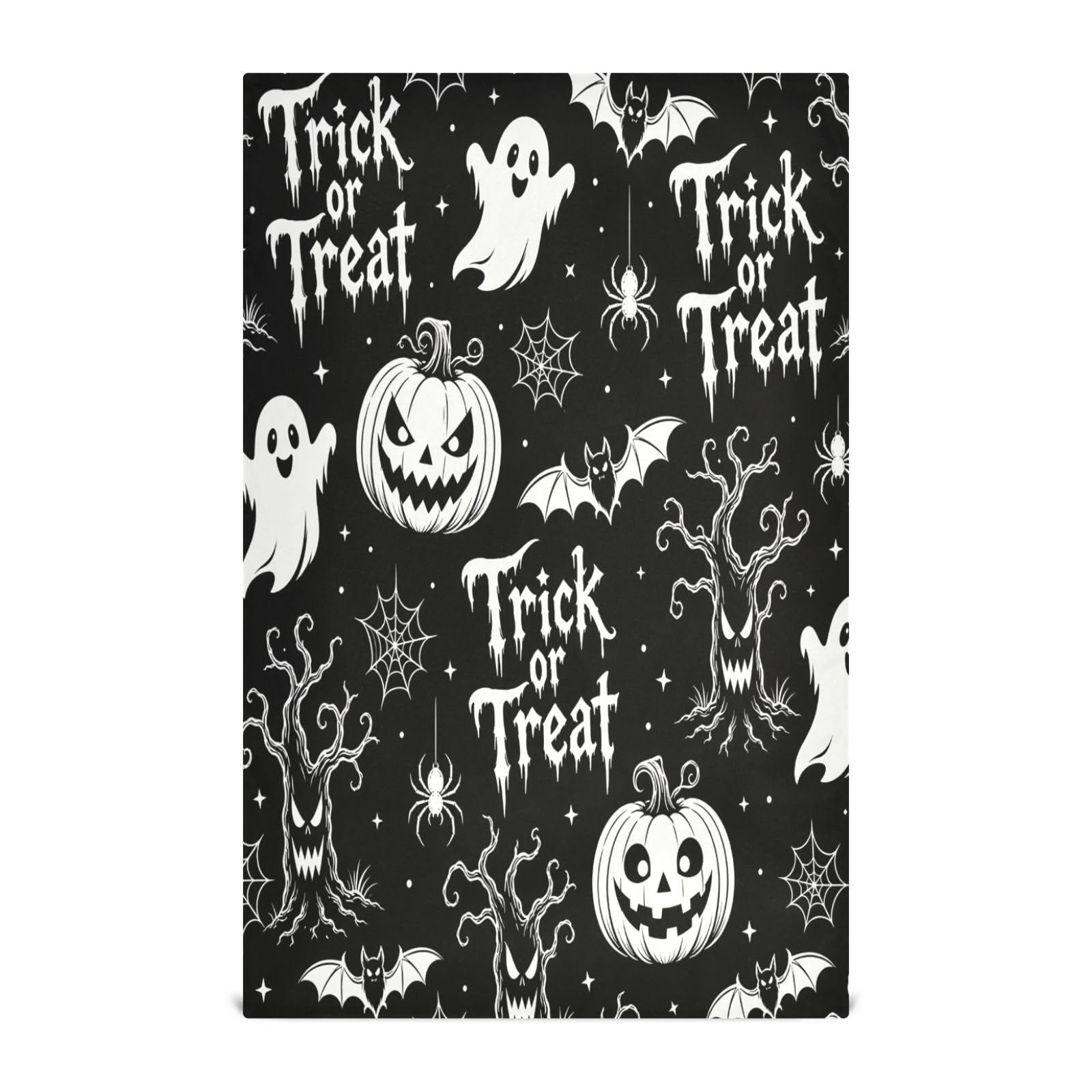 Cgiub Halloween Tea Towels for Kitchen 4pcs Soft Kitchen Towels Absorbent & Quick Drying Dish Cloth for Household & Cleaning, 71.1x45.7cm