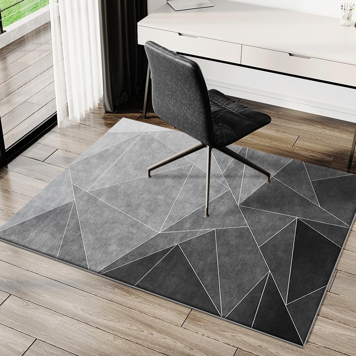 Cestbella Office Chair Mat for Hardwood & Tile Floor, Anti-slip Gaming Chair Rug Rectangle Floor Protector Computer Desk Rolling Chair Carpet for Home Office Large Under Desk Low-Pile Mat 140x100cm