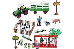 Liberty Imports Pretend Play Dairy Farming Toys Set
