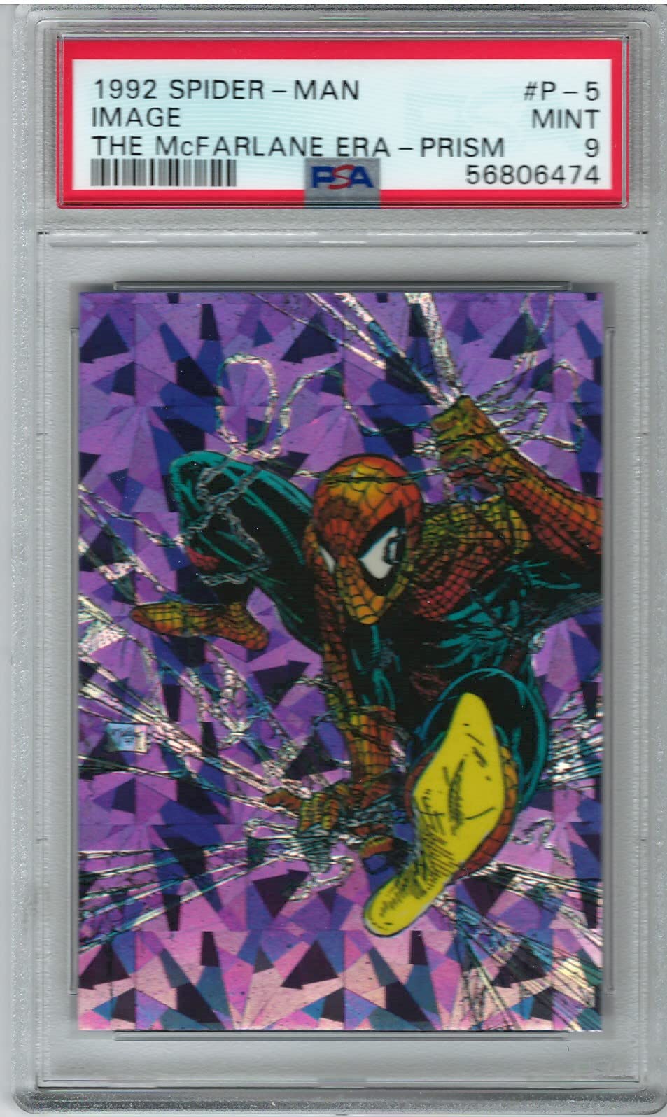 Amazon.com: PSA Mint 9 1992 Marvel Spider-Man Image The McFarlane