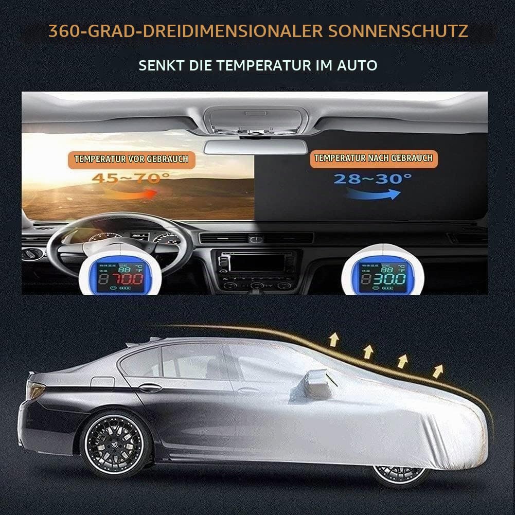 Hagelschutzplane Auto für Volvo XC60, Autoabdeckung Outdoor, Auto Abdeckplane Wasserdicht, Autogarage Abdeckung, Atmungsaktiv, Uv Beständig, Reißfest Und Langlebig Abdeckplane(Black/red)