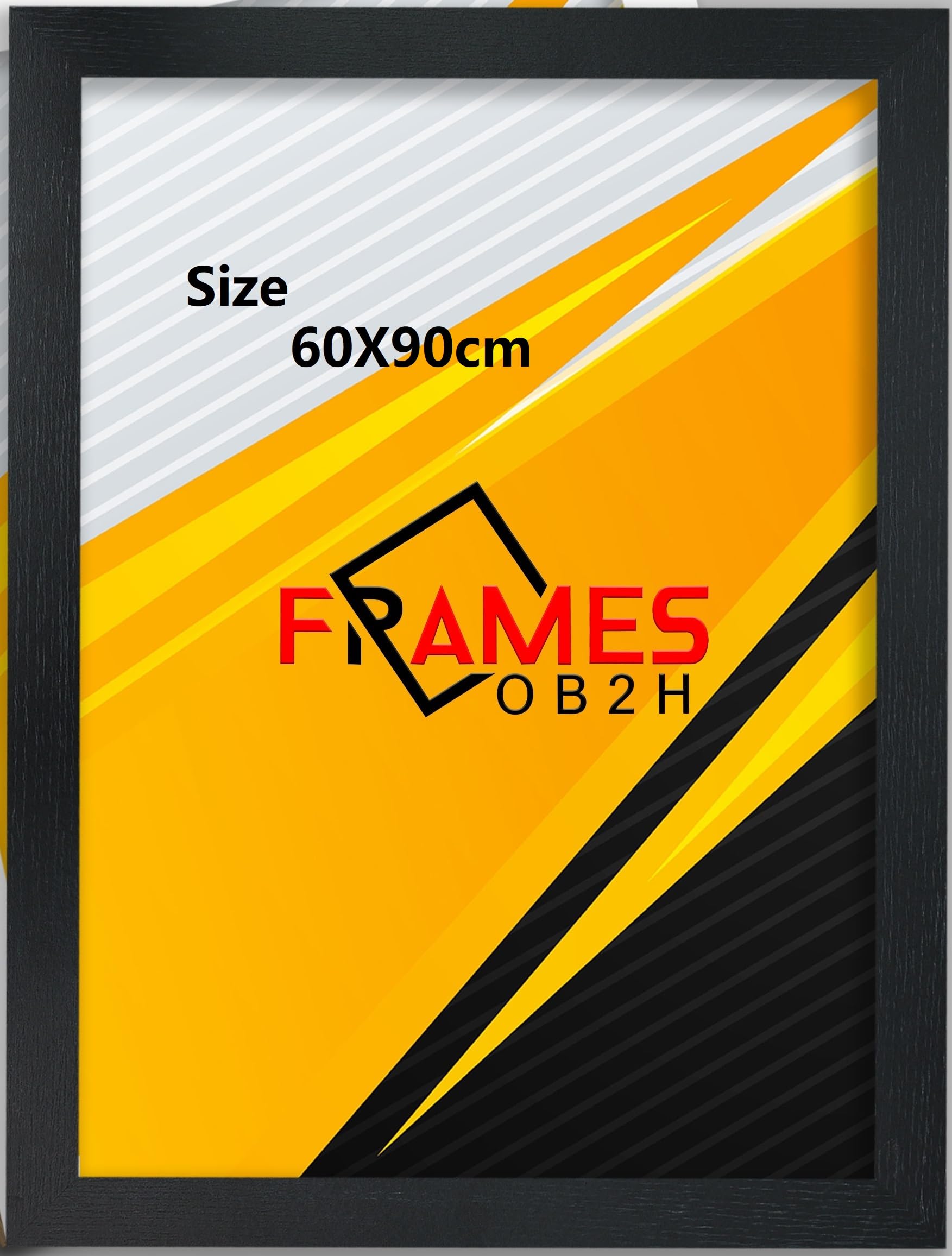 Ob2h Black 60X90cm White, Oak, Poster Frame Photo Frame (, 60X90cm, Framed)