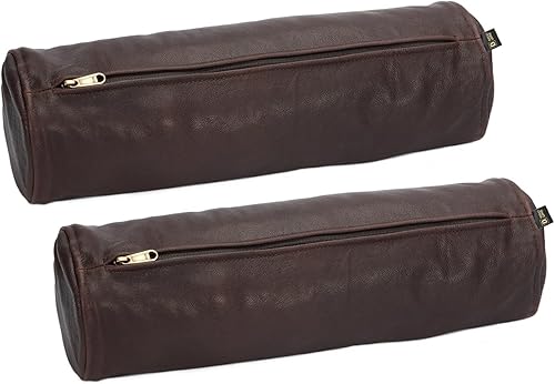 Miniatura 9 de D DOLLY LAMB Fundas de cojín cilíndricas de piel de cabra  Funda de almohada redonda de cilindro cervical  Diseñada para cabeza, cuello, espalda y