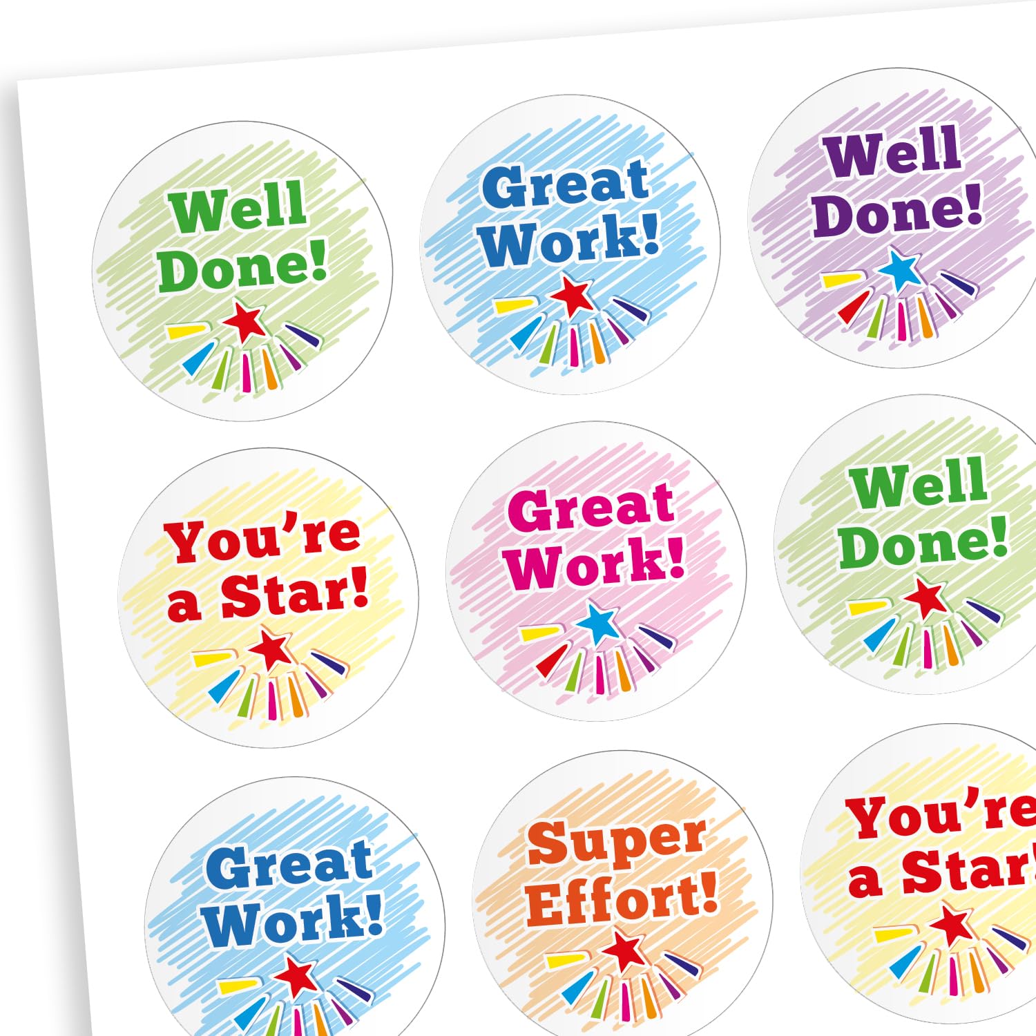 150 Scented Blueberry Great Well Done Super Effort Youre A Star Motivational School Praise Teachers Reward Stickers 25mm Primary Teaching Services