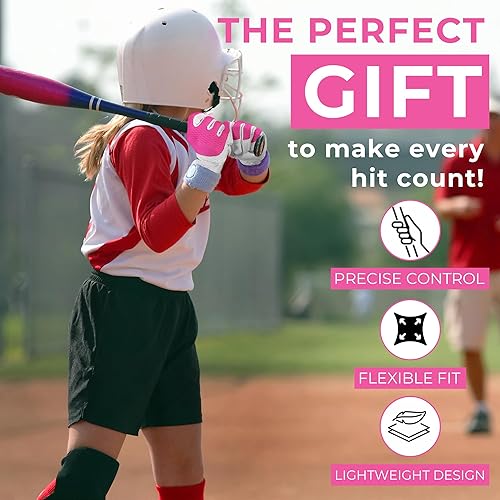 Vista 32 de HANDLANDY Guantes de bateo de béisbol para adultos y jóvenes, guantes de bateo de sóftbol transpirables para hombres, niños y niñas