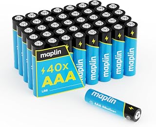 Maplin 40x AAA LR03 1.5V Alkaline Batteries 7 Year Shelf Life High Performance
