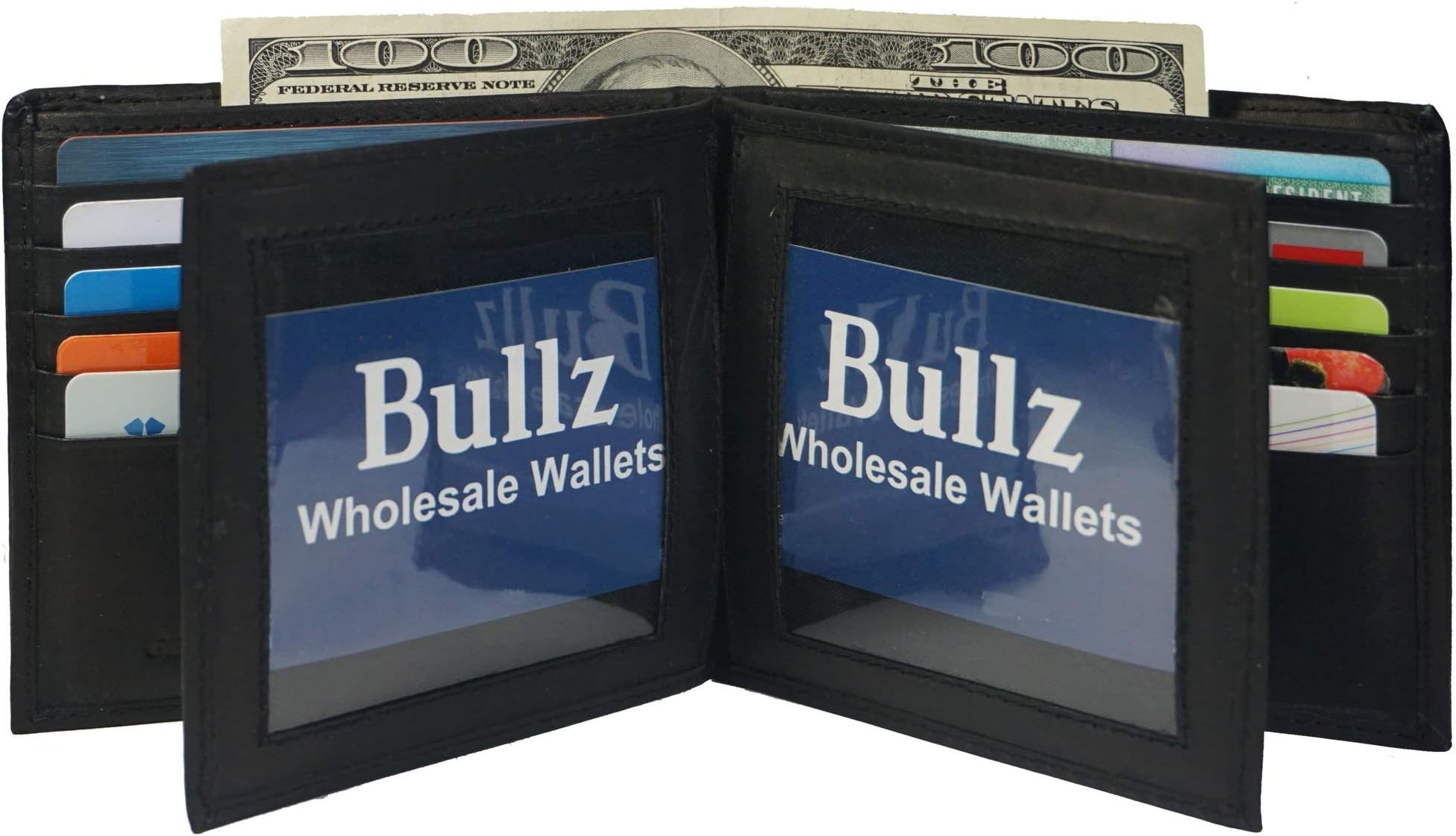 European Hipster Mens Wallet Thick Large Bifold 20 Cards and 2 ID Window