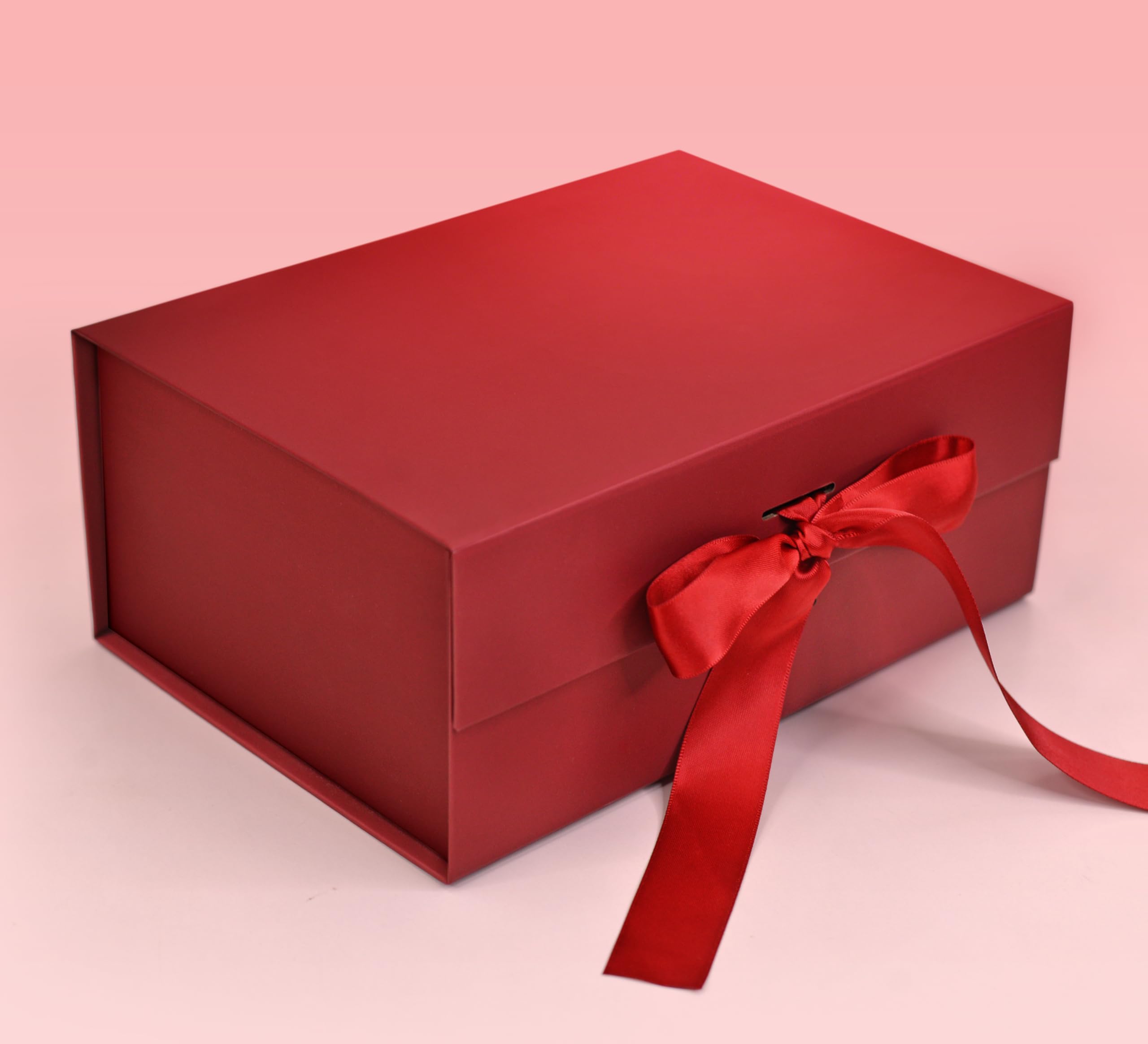 RBS® - Gift Box Empty (23x16x10 cm) Premium Maroon Box for Gift Packing Gift Box for Men & Women Gift hamper boxes for gift empty (1Pack) Gift Boxes for Packaging (Dark Scarlet)