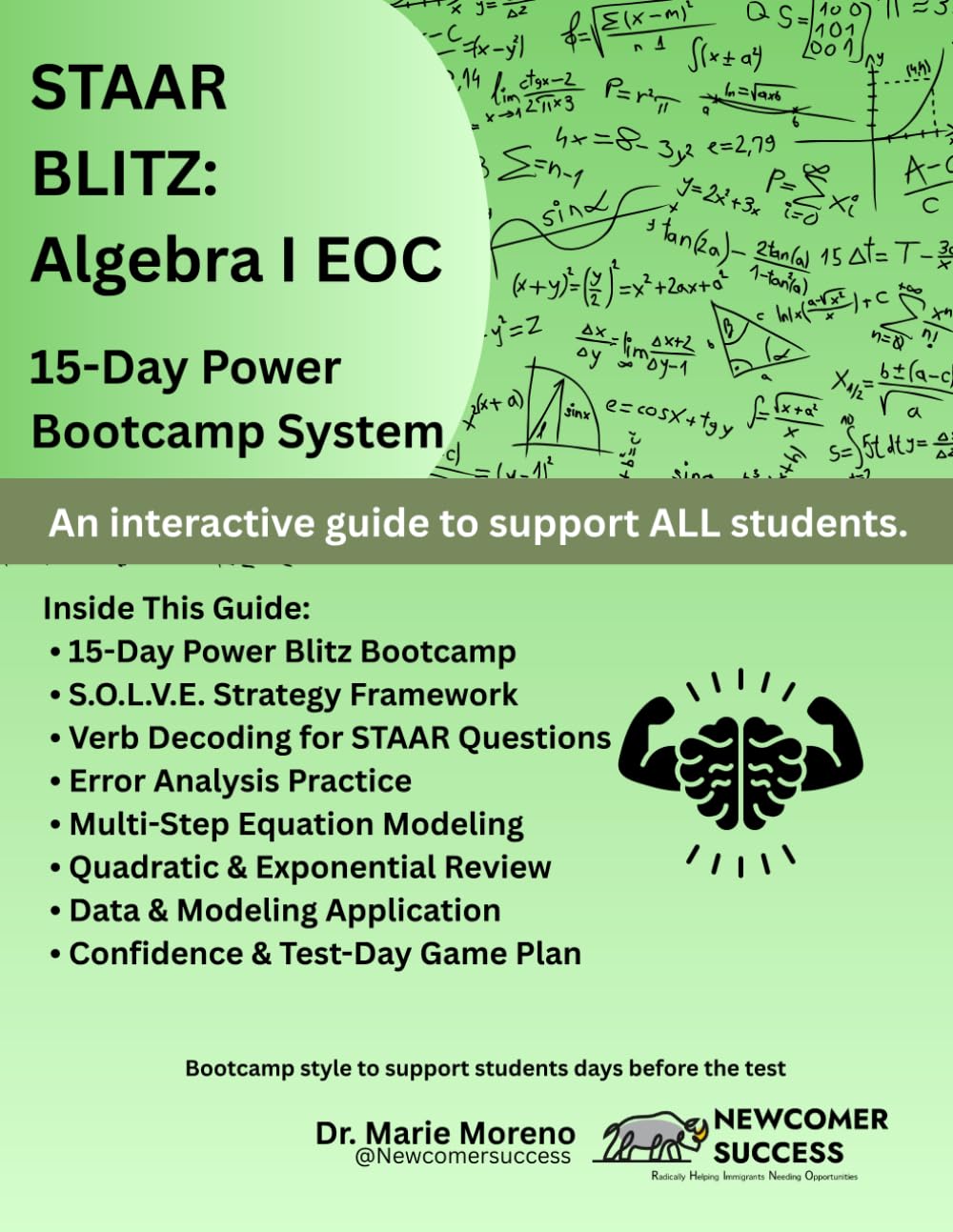 STAAR Blitz Algebra I EOC: 15 - Day Power Bootcamp System