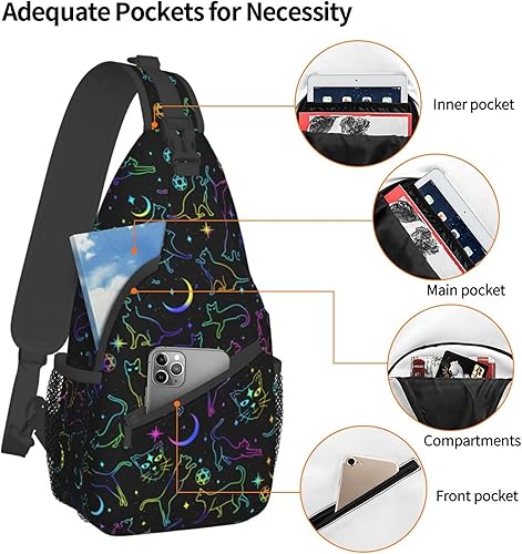 Miniatura 4 de Bolso bandolera para mujer, bolso cruzado tipo bandolera tipo bandolera para el hombro, bolsa de pecho para viajes, senderismo, gimnasio, antirrobo,