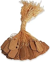 Vista 1 de 888 Display 100 Etiquetas de precio de cadena de papel Kraft Exhibición de venta de anillos de joyería (100 piezas)