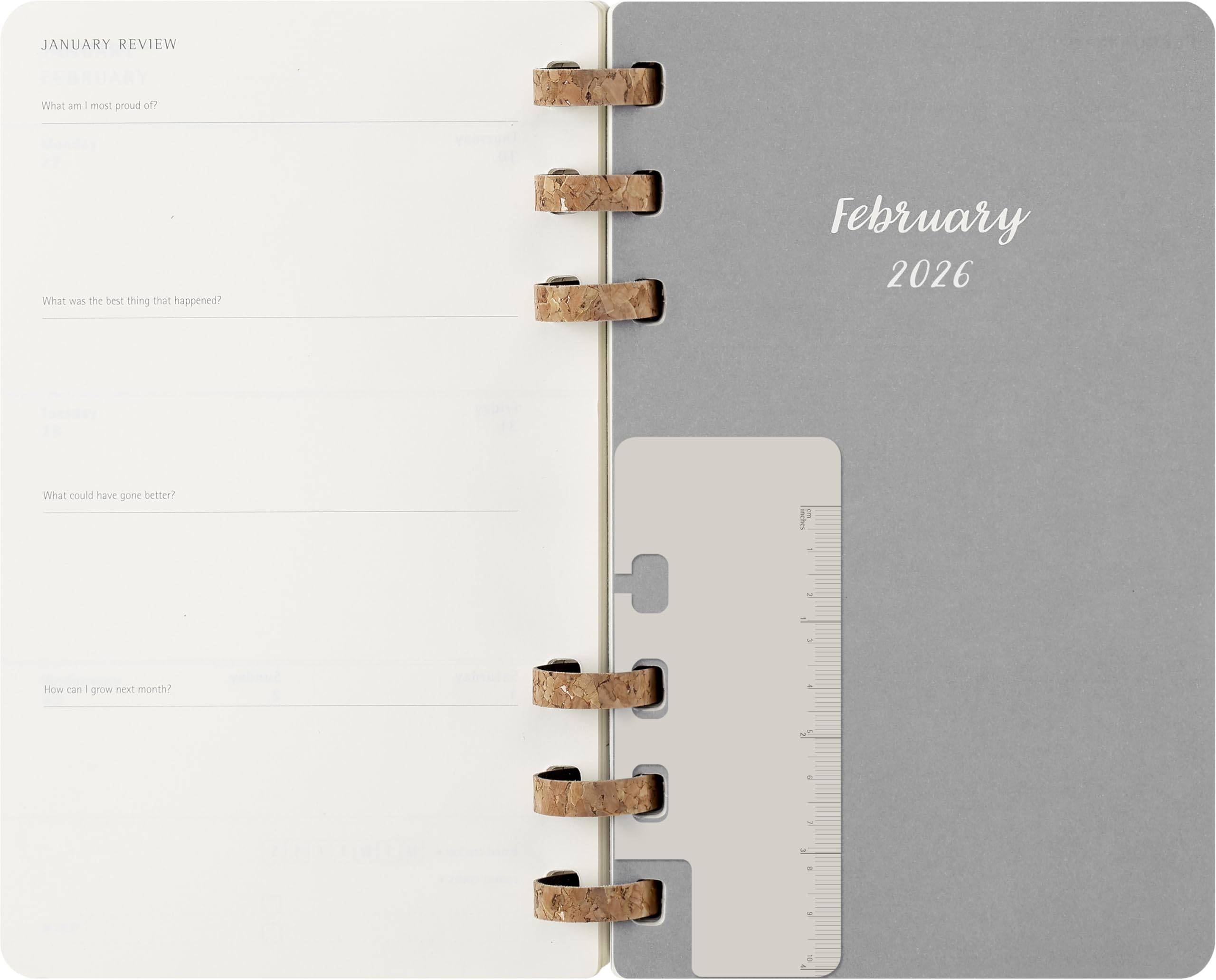 Moleskine Life Planner 2026, Wochen- und Monatsplaner Spiral 12 Monate, Weicher Einband und Gummibandverschluss, Farbe Schwarz, Größe Large 13x21 cm