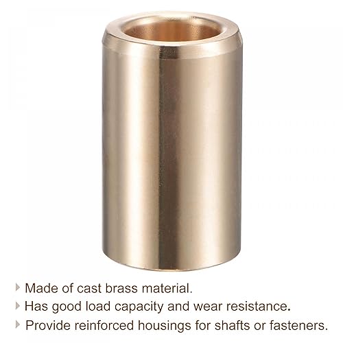 Miniatura 3 de uxcell Cojinetes de manga 0.472 in Diámetro 0.709 in OD 1.181 in Longitud Latón fundido Buje Autolubricante