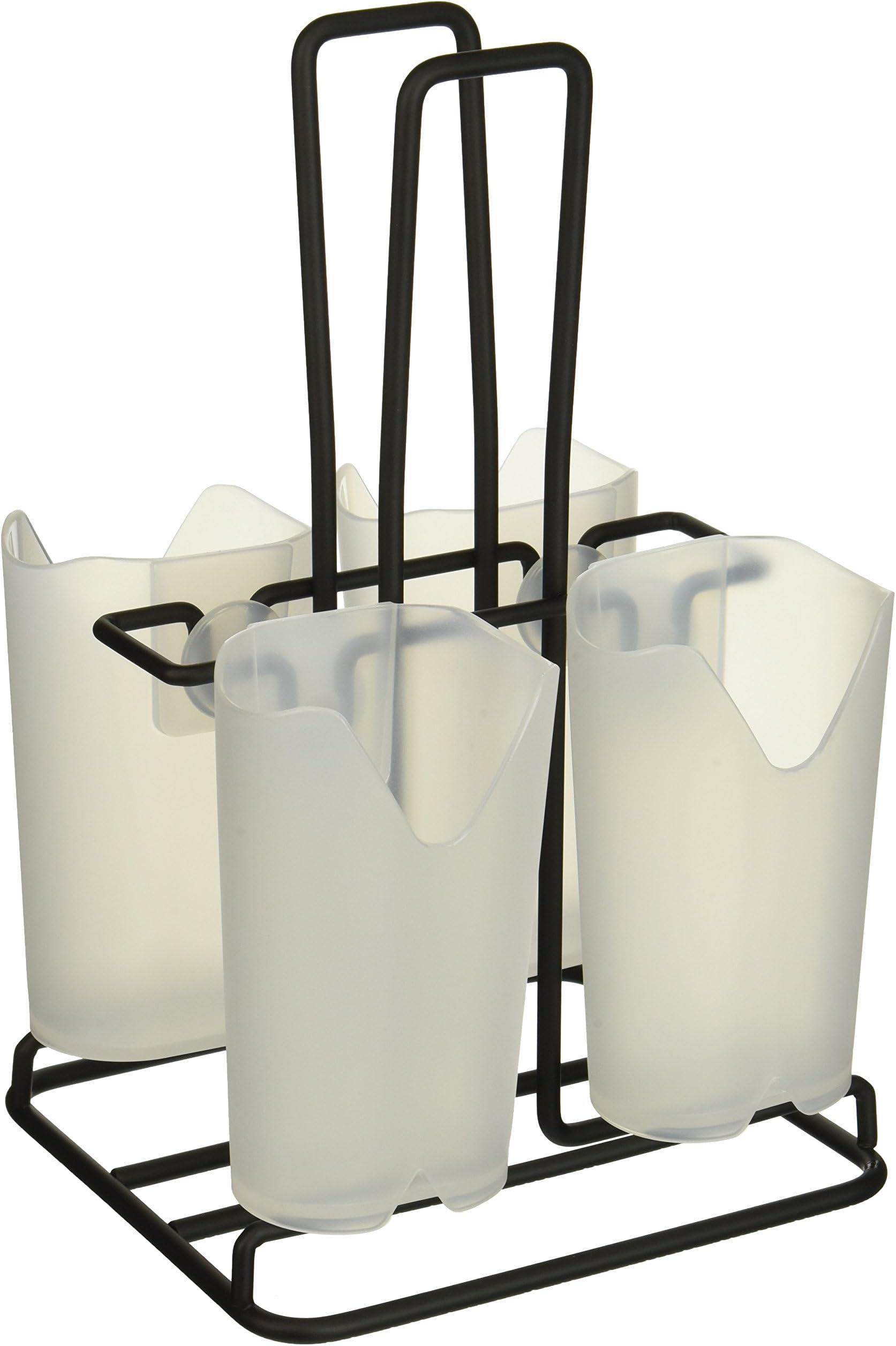 Prodyne Flatware Caddy With White-Frost Compartments