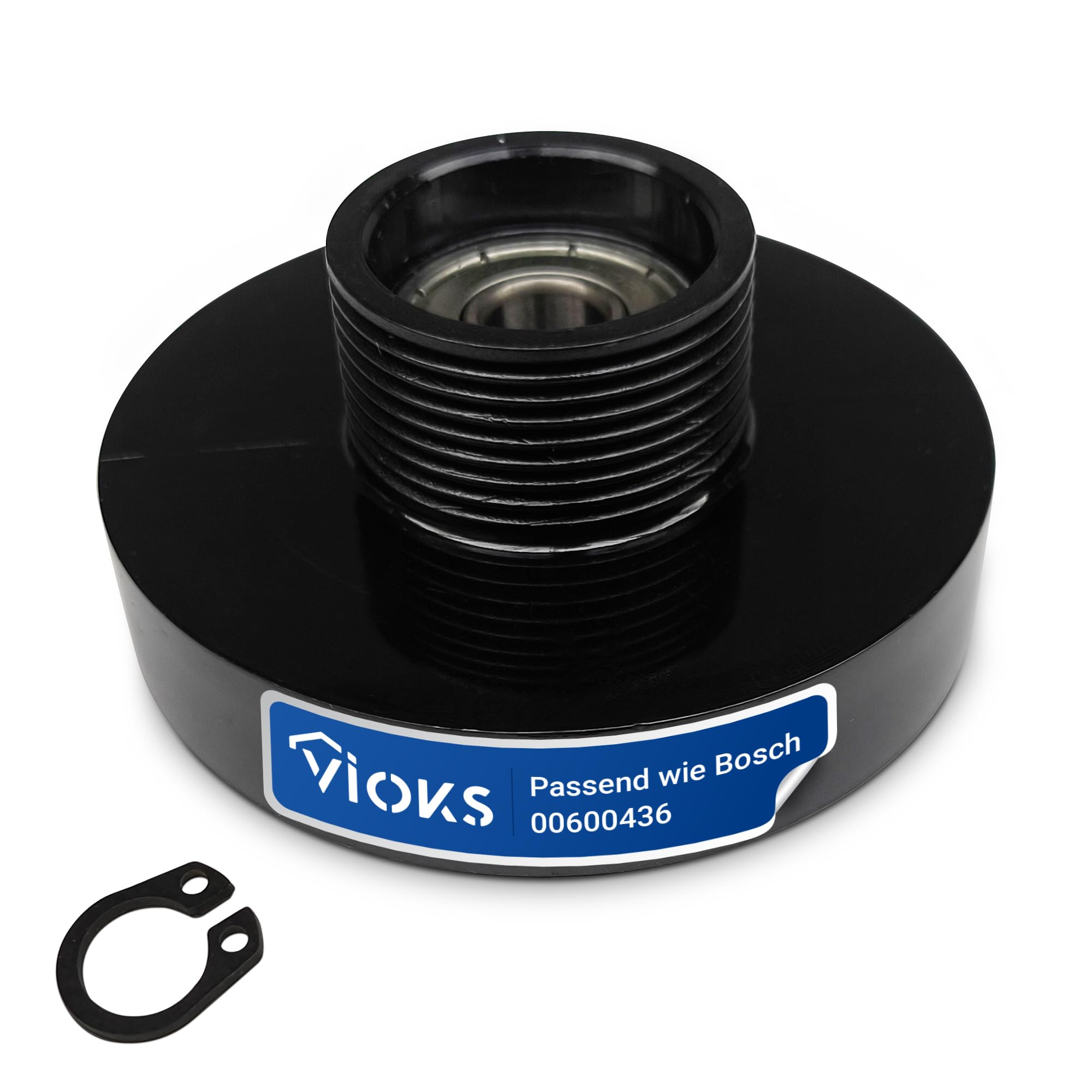 VIOKS Spannrolle Trockner Ersatz für Bosch Siеmens 00600436 600436 | Laufrolle Rad Leitrolle Rolle, für Zweibandmotor Waschtrockner Wäschetrockner Ascenta Avantixx Classixx Exxcel SelfCleaning