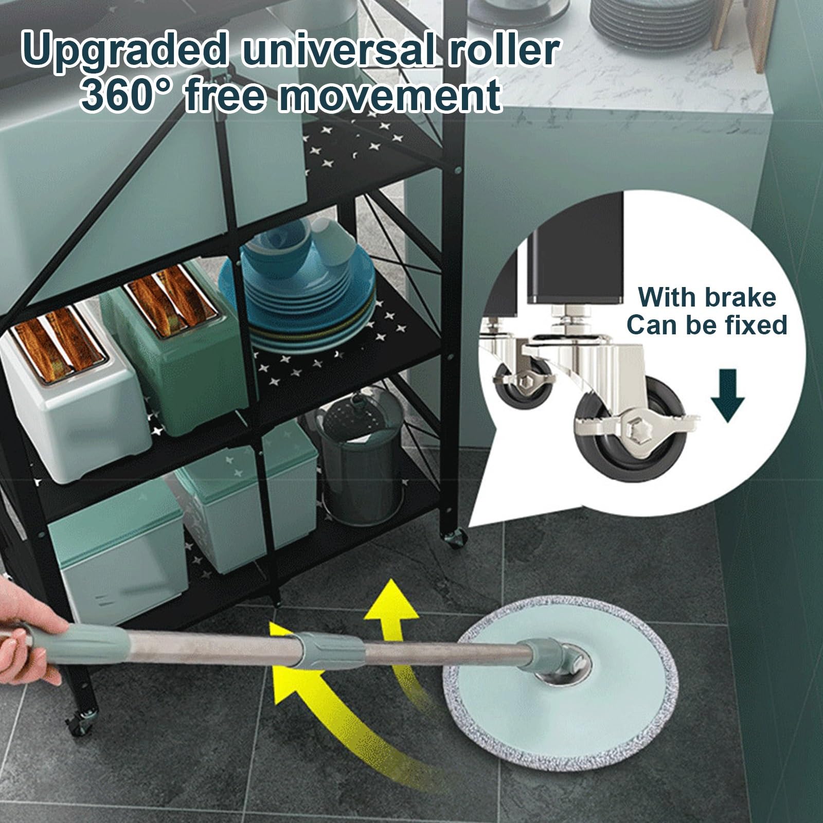 Scaffale da cucina autoportante con ripiani in metallo, per garage, dispensa, casa, cucina, scaffale autoportante per spezie e pentole (bianco, 4 ripiani, 70 cm)