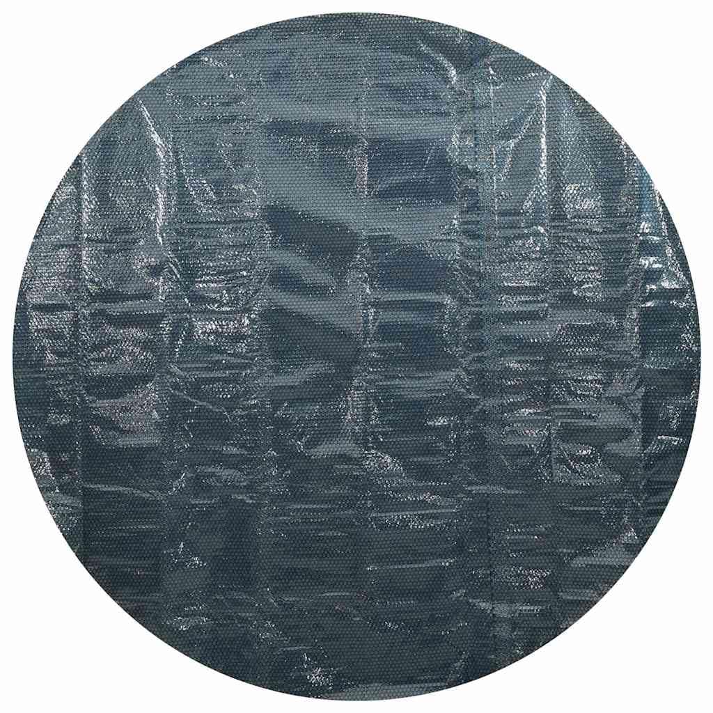 Tomostar Bâche Solaire de Piscine, Bâche à Bulle Couverture Film Solaire Piscine Ronde Flottant PE 417 cm Noir et Bleu