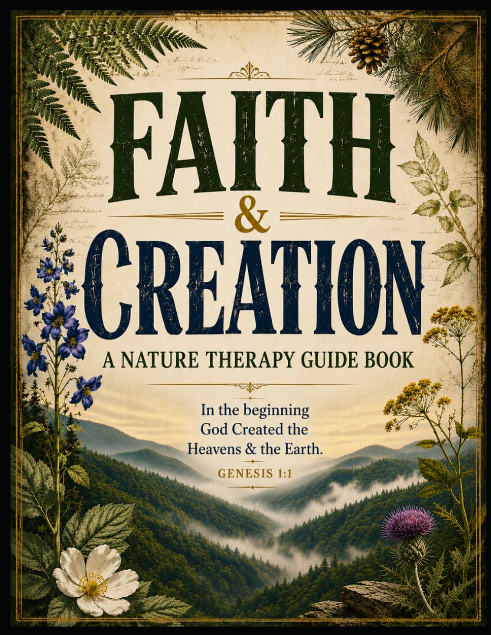Faith & Creation: A Nature Therapy Guide Book: "In the beginning God created the Heavens and the Earth." Genesis 1:1