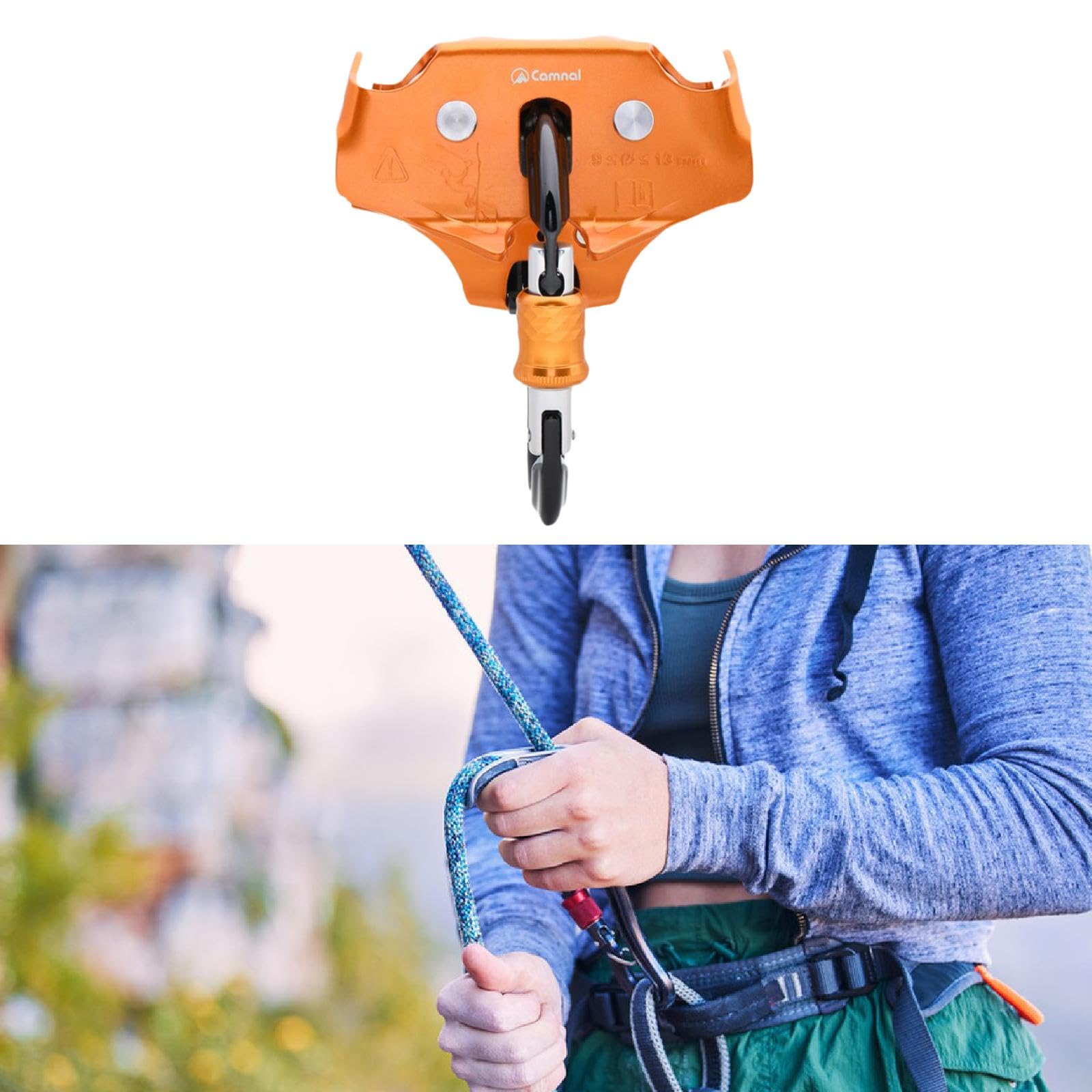 kowaku Rock Climbing Pulley,Rope Rigging Block,22kN Tool Accessories,Outdoor Pulley,Cable Trolley for Mountaineering,Camping,Caving