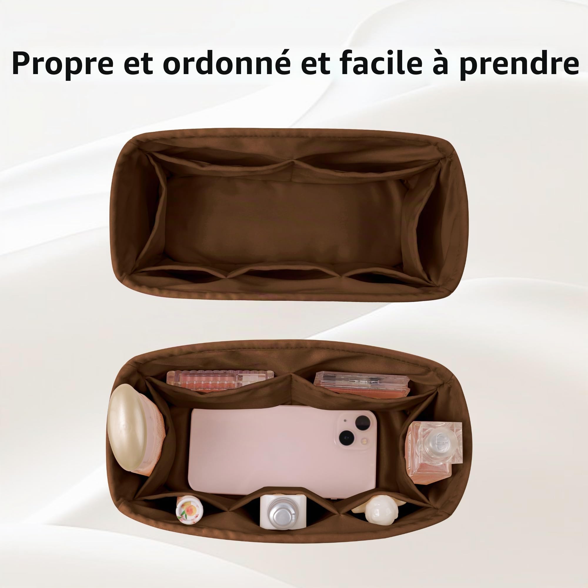 DGAZ Organisateur de Sac en Soie pour Hermes Birkin (30, Gold) | Soie Premium, Ultra Léger, Maintien de Forme Parfait, Protection Anti-rayure pour Sac de Luxe