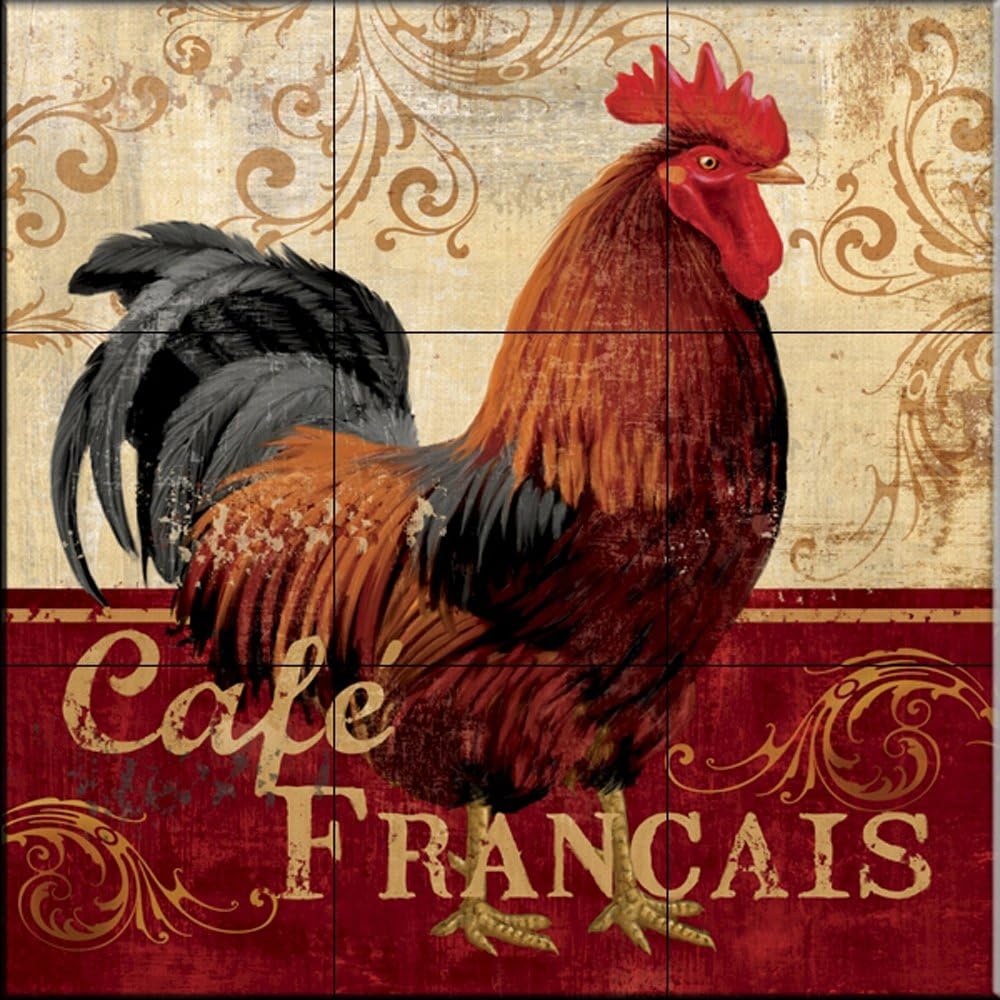 Ceramic Tile Mural - Cafe Francais - by Conrad Knutsen