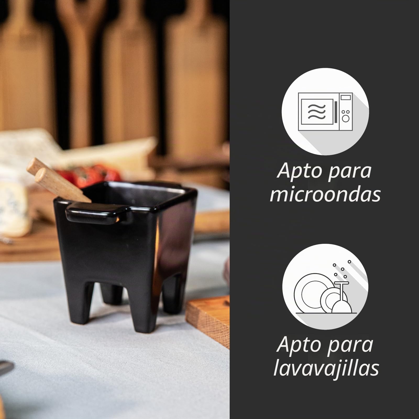 Boska Tapas Fondue Nero - por 200 gramos fondue de queso - 300 ml
