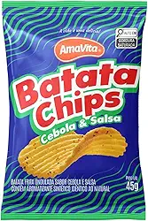BATATA CHIPS ONDULADA SABOR CEBOLA E SALSA 45G