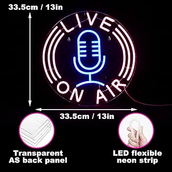 【色:四色】LIVE ON AIRネオンサイン 調光可能 LEDネオンライト イ 719ua4QMYVL._UF350,350_QL80_.jpg