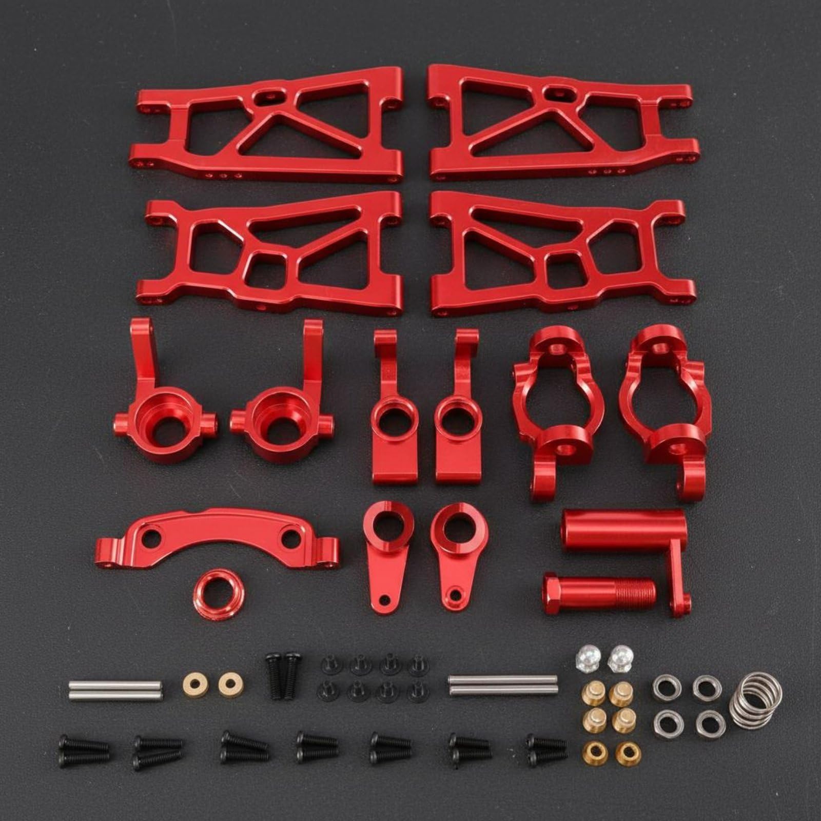 Vehicle Voiture Télécommandée RC Crawler 1/10 Kit Métal Aluminium Bras de Fusées Moyeux Direction Usiné CNC Résistant aux Chocs Surface Anodisée, Gold