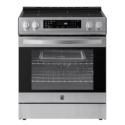 Kenmore 22-96853 5.6 cu. ft. Front-Control 4 Induction Element Electric Range Stove with Dual Ring Elements, Self-Clean Oven, Precision Set Controls