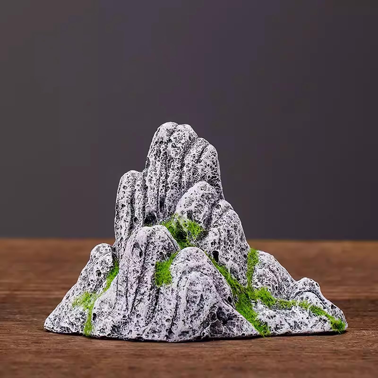Große Aquarium-Dekoration, Stein mit Bergblick für Aquarium, einfach zu installieren, Mini-Rocailles für Betta Cichliden und Verstecke für Krabben. (11,5 cm)