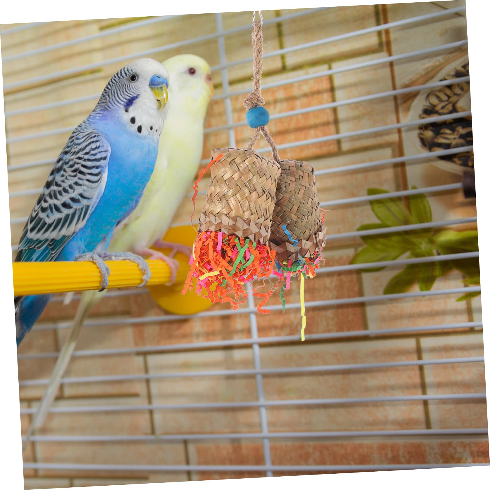 HAPINARY Funny Parrot Shredding Palm Leaf Bird Chewing for Parrots for Foraging and Boredom Relief Safe and Fun Hanging Cage Decor for All Birds