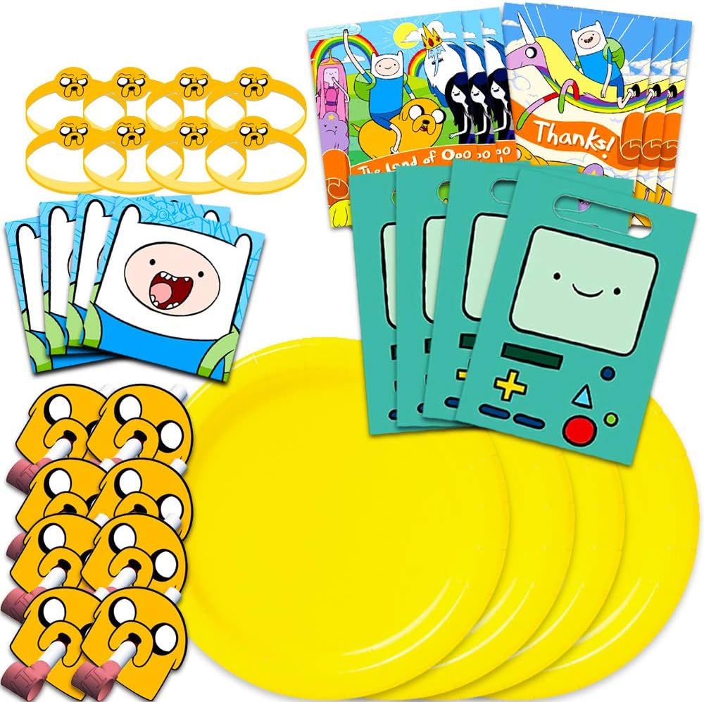 Adventure Time Party Supplies Ultimate Set - Adventure Time Birthday Party Decorations, Party Favours, Plates, Napkins and More
