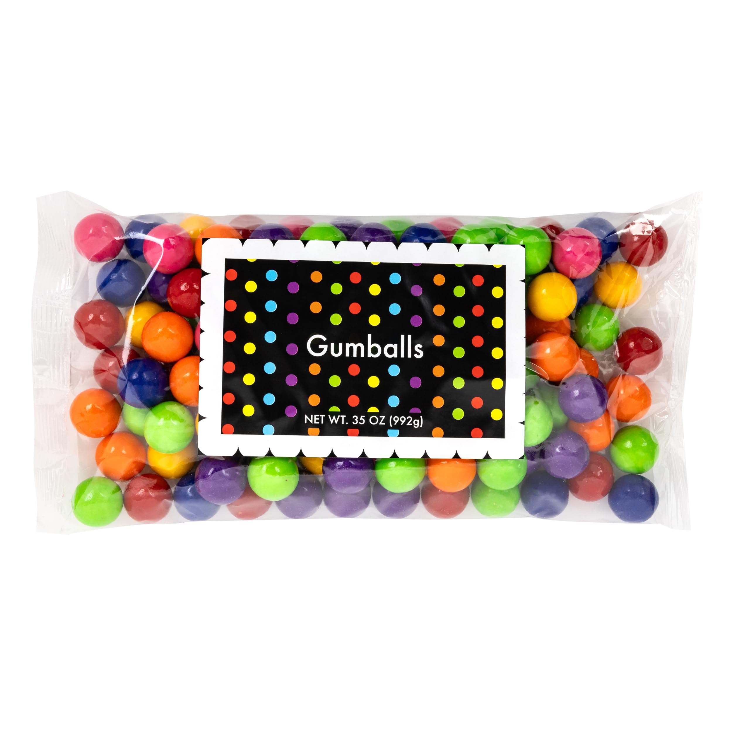 Amusemints Gumballs - Rainbow | 2+ Pound Bag | 1 Inch Assorted Gumballs | Great for Machine Refill |