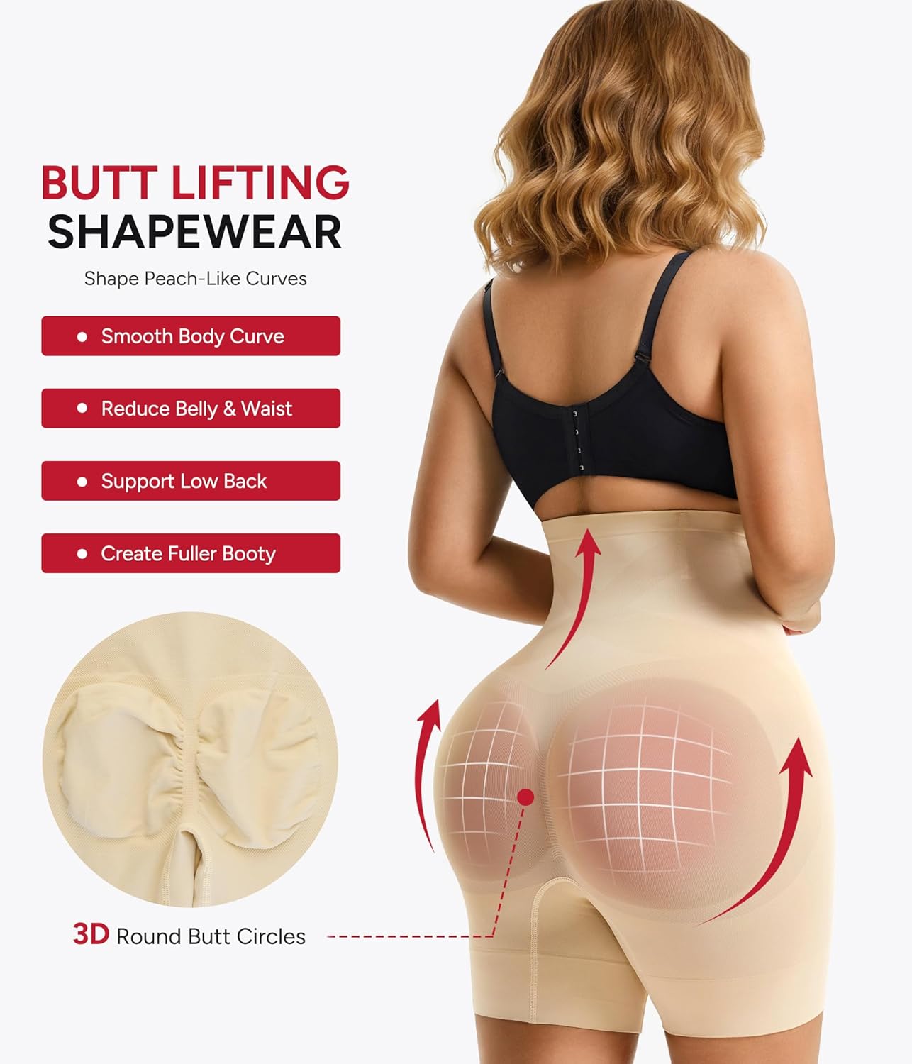 Nebility Shapewear Tummy Control Underwear for Women High Waisted Butt Lifting Panties Body Shaper Shapewear Shorts - Image 5