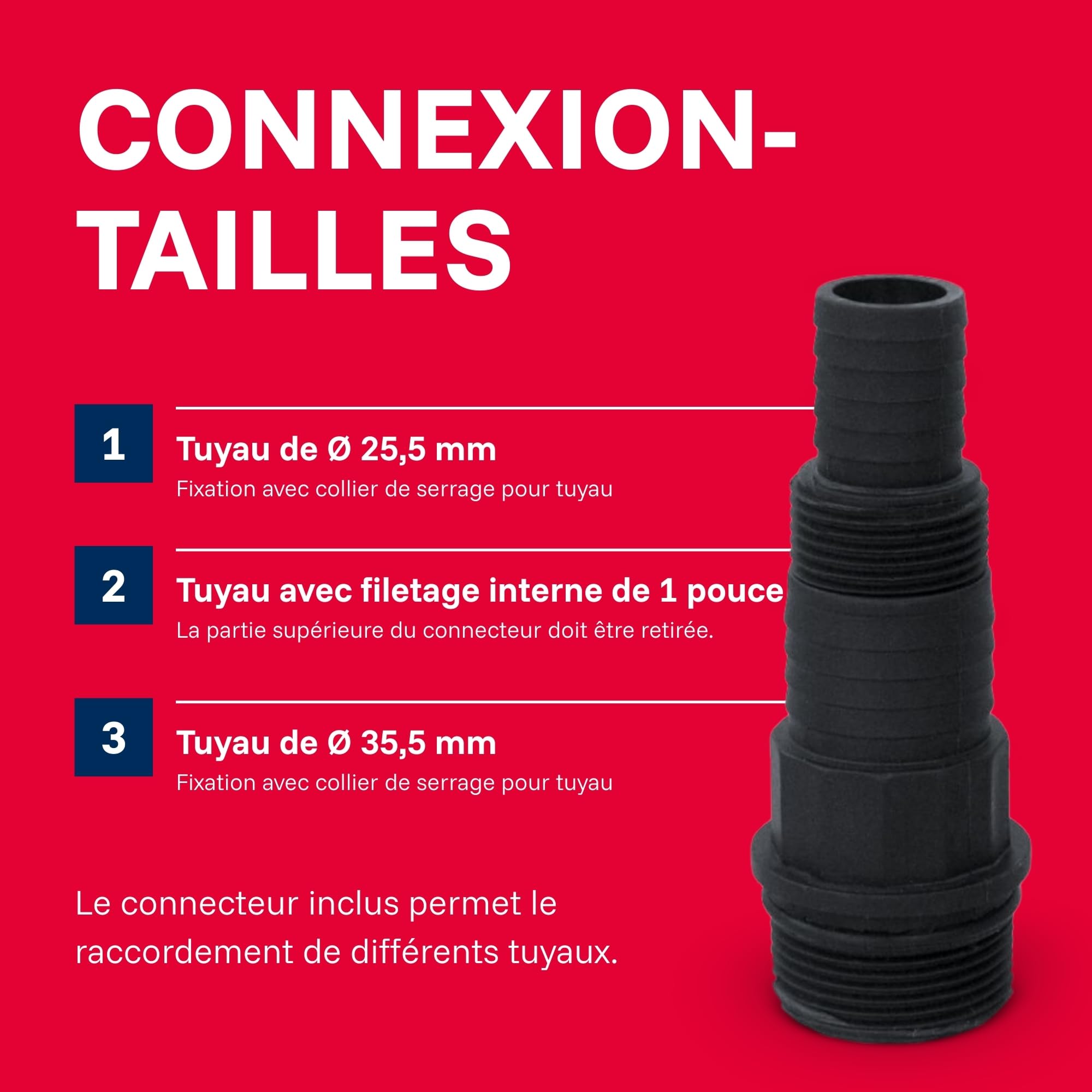 T.I.P. Pompe de Piscine 6000 INOX, Débit 6000 l/h, Pompe Submersible 6m | Moteur puissant en acier inoxydable avec valve anti-retour, pompe de drainage et irrigation idéale pour citernes