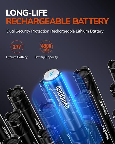 Miniatura 3 de Morpilot Linterna UV de luz negra de 365 nm, 30 W, grado profesional, linterna de luz negra recargable de 60 pies de distancia para detección