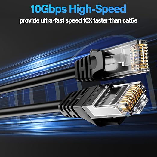 Cable Ethernet Cat6 75 ft UTP Cobre Desnudo Negro miniatura 2