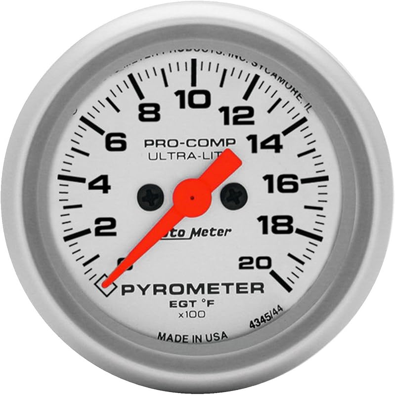 Pirômetro elétrico Auto Meter Ultra-Lite 4345 com termopar Tipo K – 5,88 cm