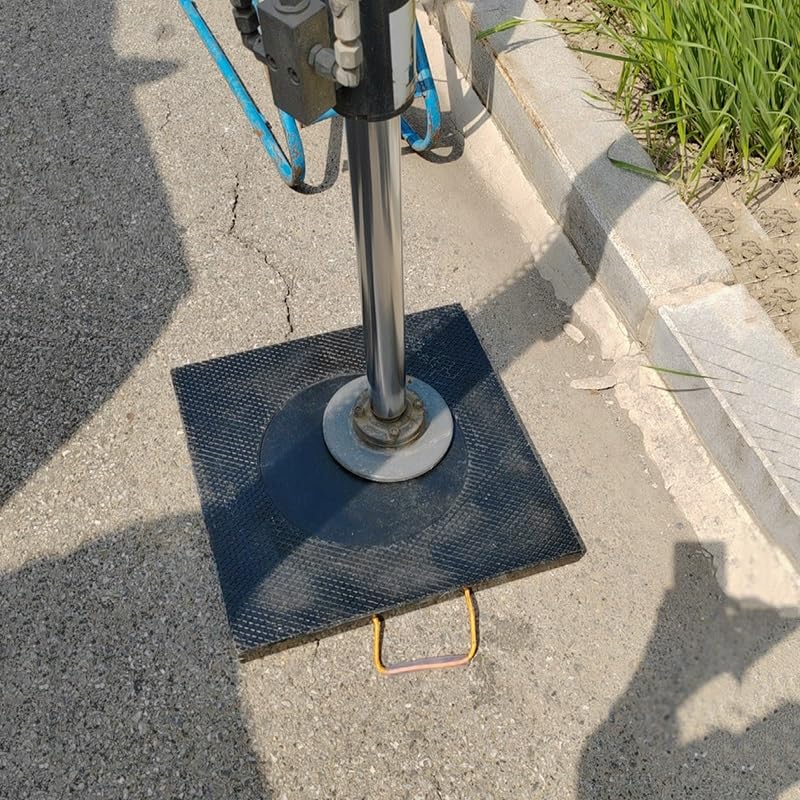 PFCDZDU Heavy Duty RV Jack Pads, Black Stackable Tow Truck Outrigger Leveling Pad, Prevents Sinking Crane Trailer Mat, Stabilizing Wrecker Landing Gear Pad(19.7x19.7x2.8in(50x50x7cm))