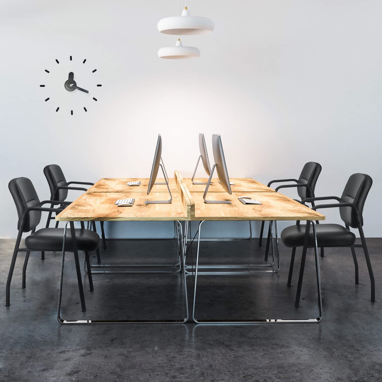 Devoko Waiting Room Office Reception Chairs Executive Leather Guest Chairs