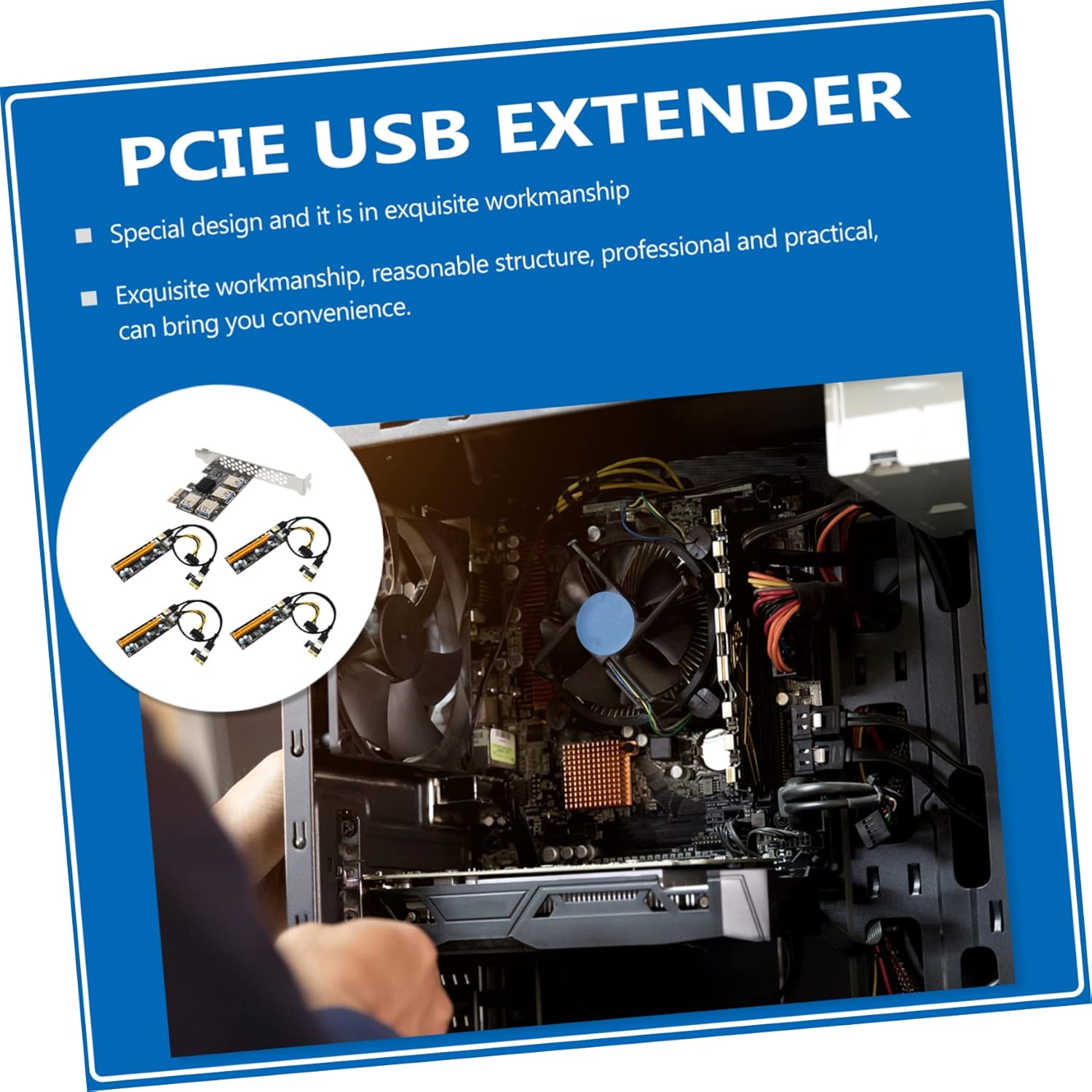 STOBOK Pci-e to USB Extender Riser Play Pcie Adapter for Mining High Reliability with Direct Motherboard Connection Easy Installation for Graphics Cards