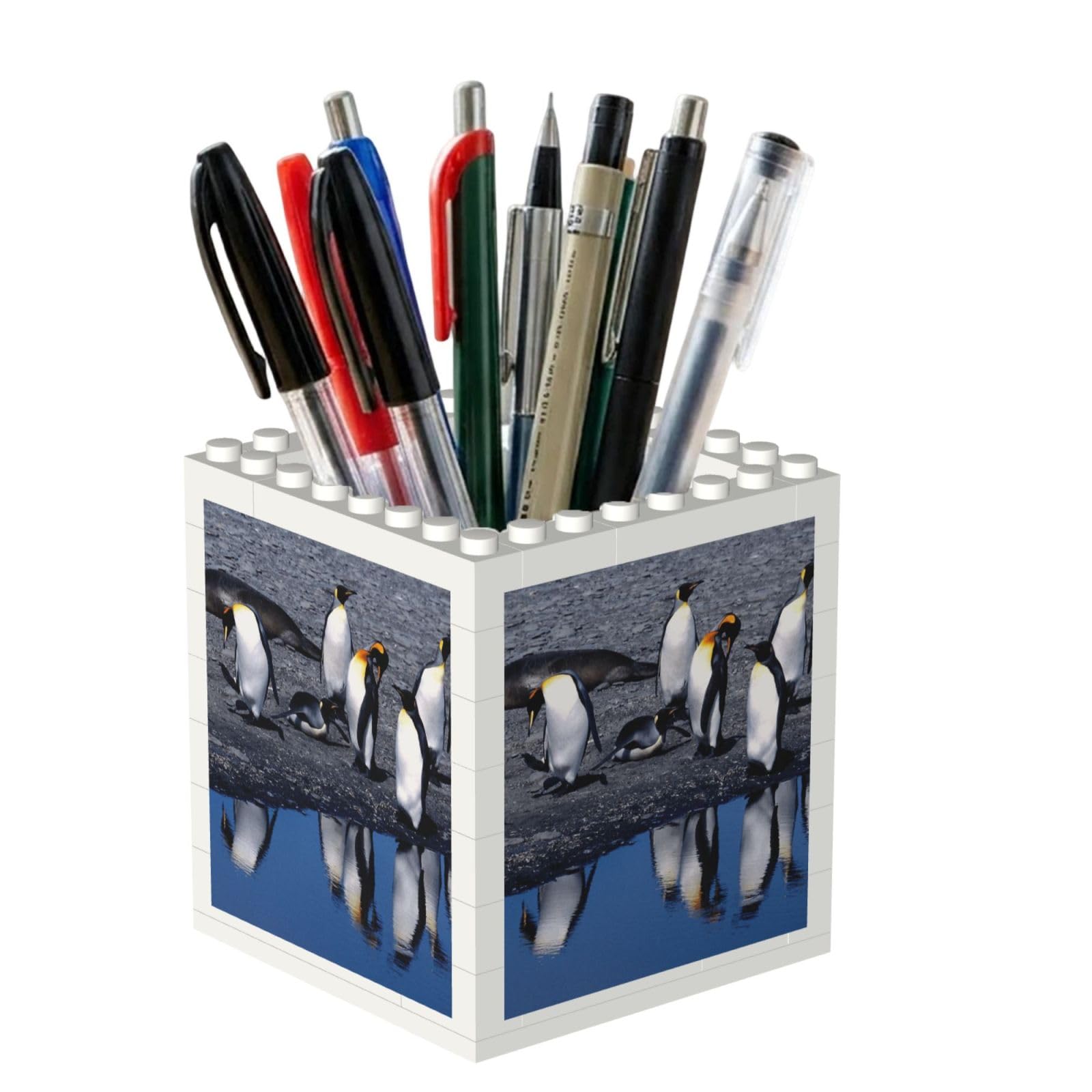 Poadnly Penguin, Pen Pot Pencil Holder for Office Home School, Compact Desk Organiser for Office Stationery