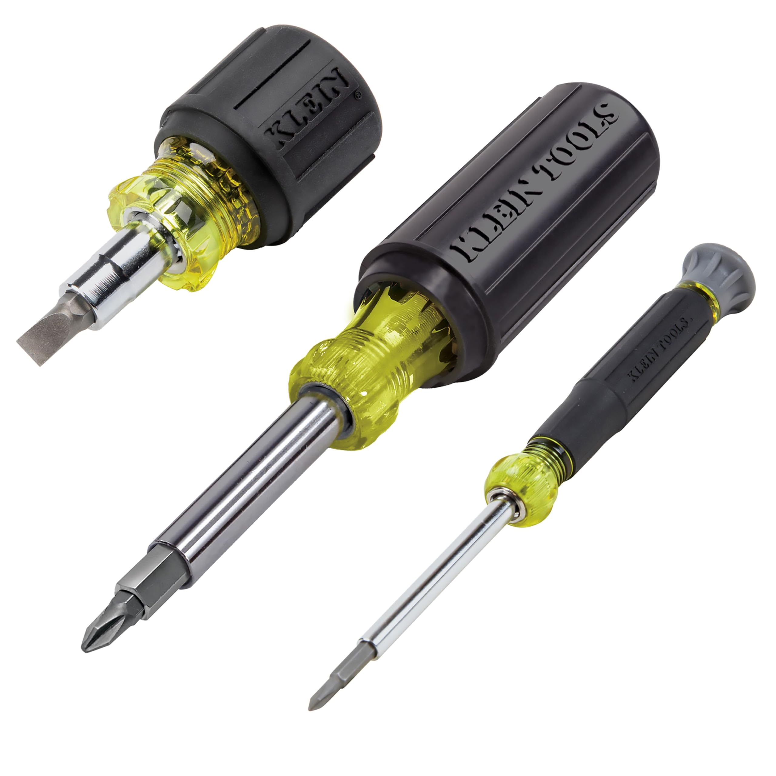 Klein Tools 32500SDKIT Multi-Bit Screwdriver and Nut Driver Set with Cushion-Grip Handles, Includes Stubby, 11-in-1, and 4-in-1 Electronics Drivers