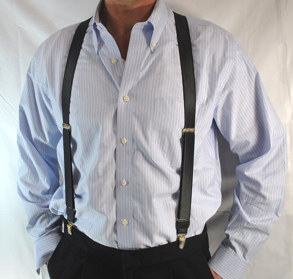 Hold-Up Suspender Company Corporate Series Suspenders for Men Black Sapphire XS