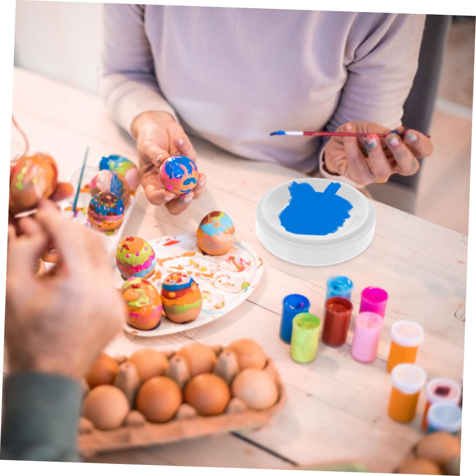 Keramik Farbmischpalette für Kinder, 1 Satz, Stapelbar, 5-lagig