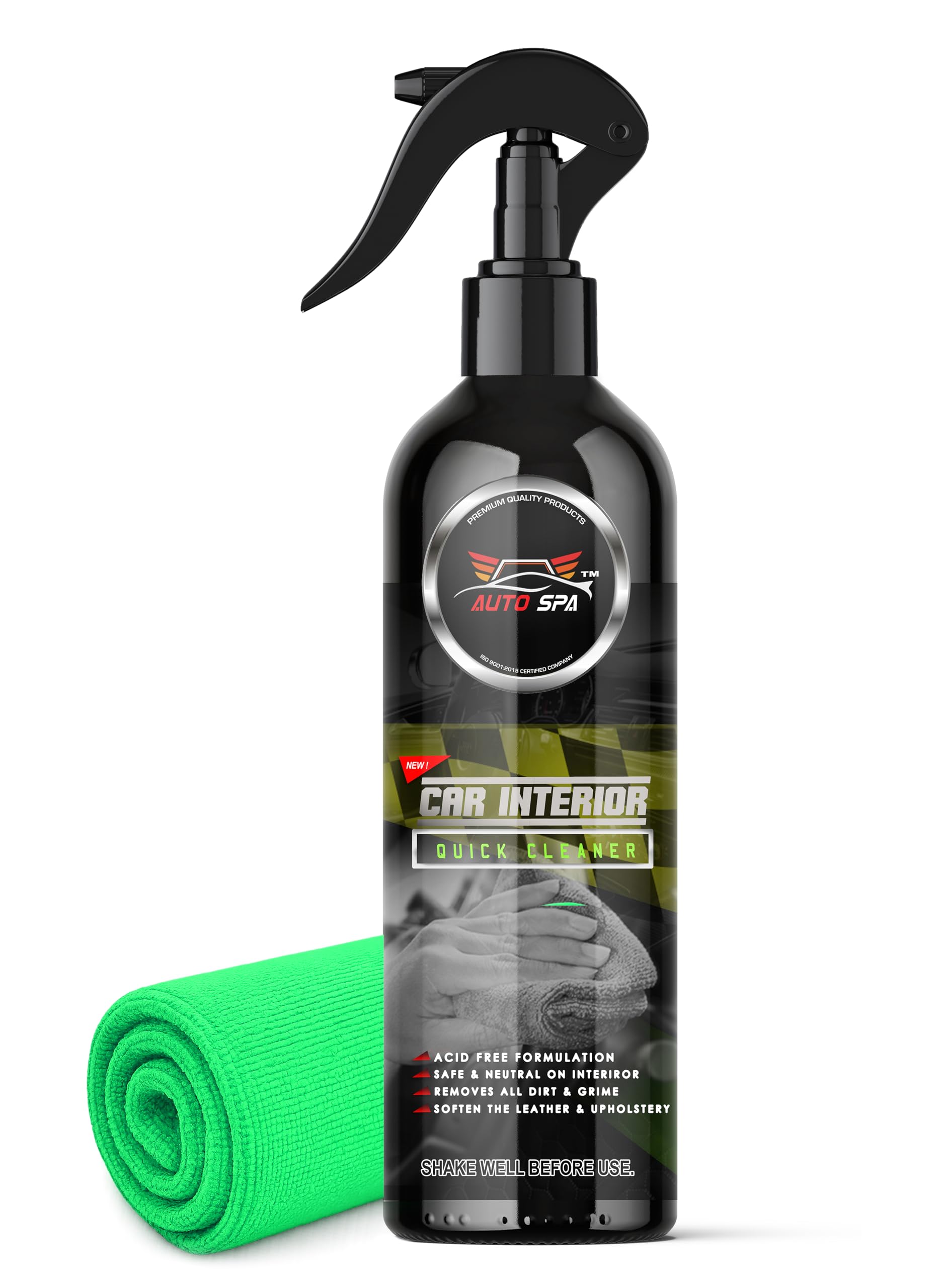 AUTO SPA Quick Car Interior & Upholstery Cleaner - 500mL | Removes Dirt, Stains Sanitizes, Deodorizes, and Kills Bacteria with pH Balanced Formula - Keep Your Car's Interior Freshly New and Clean-image-8