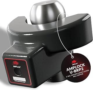 AMPLock U-BRP2 Heavy Duty 2-5/16" Trailer Coupler Lock for RV, Boat & Utility Trailers - Patented Push & Lock Anti-Theft Security
