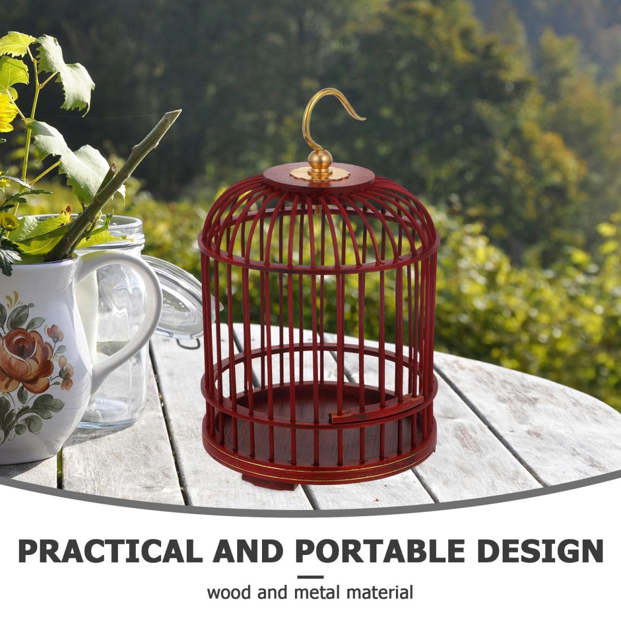 Amazon.com : OFFSCH Wooden Bird Cage with Multi-Functional