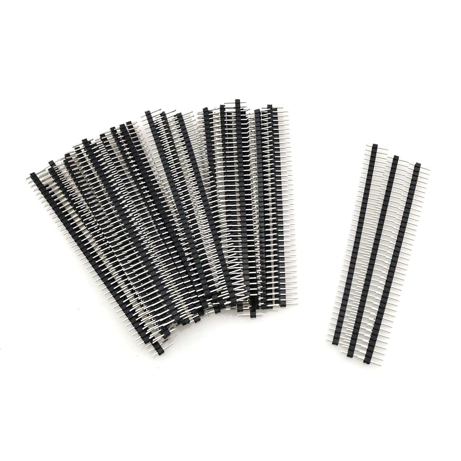 Basetta Maschio 1x40 Nera 2,54mm - 5 Pezzi - It - Foto 8